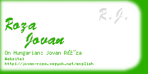 roza jovan business card